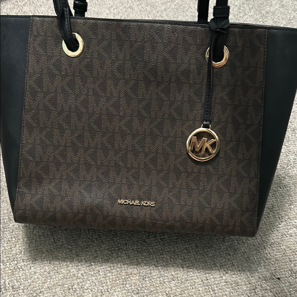 Michael Kors Brown and Black Tote Bag